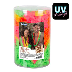 Havajské věnce sada 25ks neonové barvy